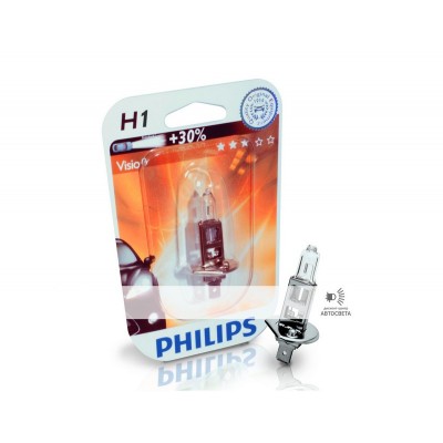 Галогеновая лампа Philips H1 Vision +30% блистер